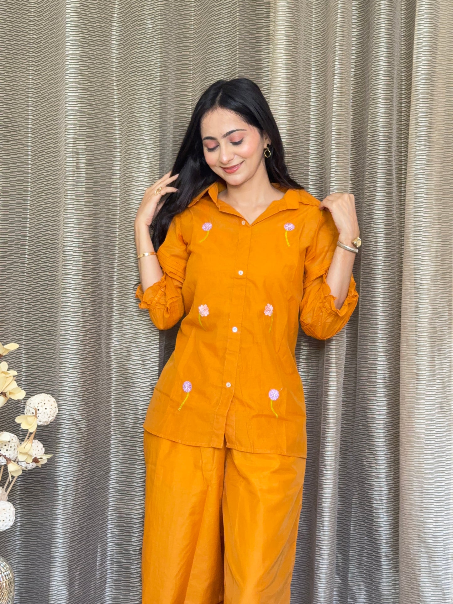 ORANGE FLOWER COORDSET