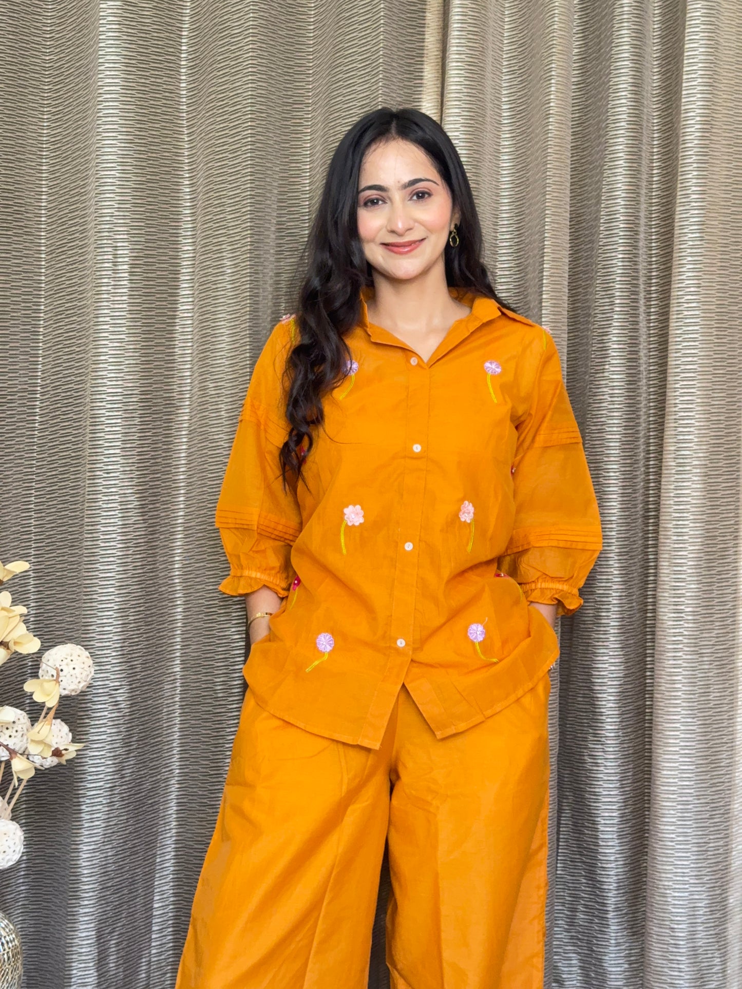 ORANGE FLOWER COORDSET
