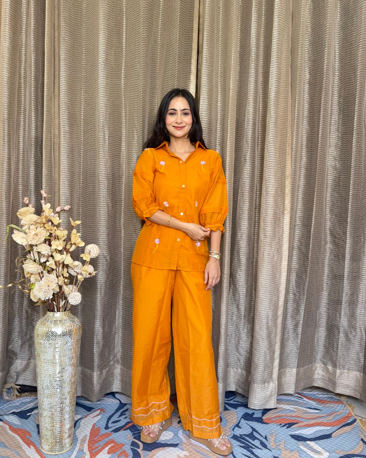 ORANGE FLOWER COORDSET