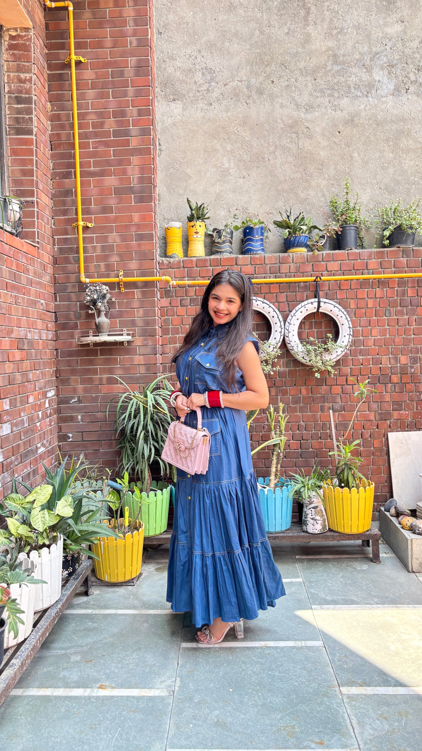 Denim Blue Maxi Dress