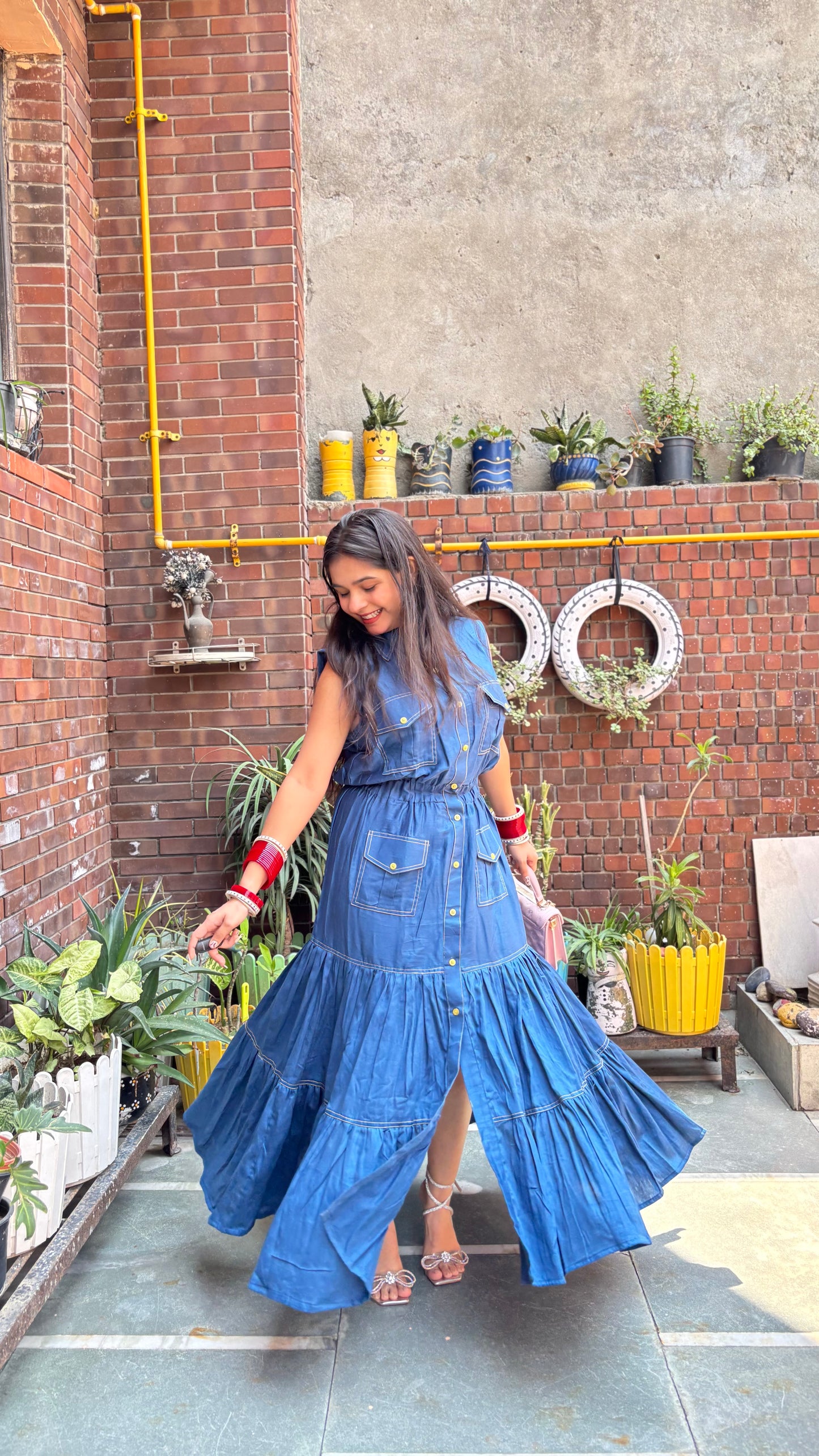 Denim Blue Maxi Dress