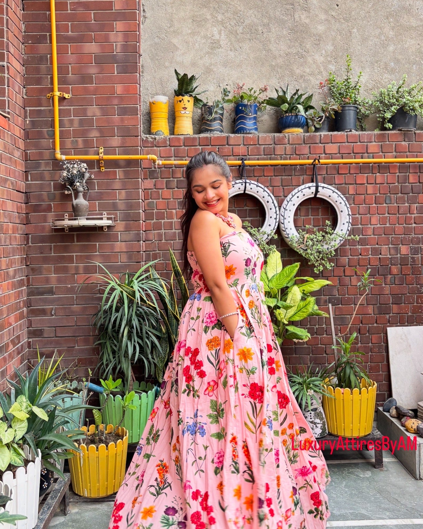 Floral Tube Maxi With Pockets
