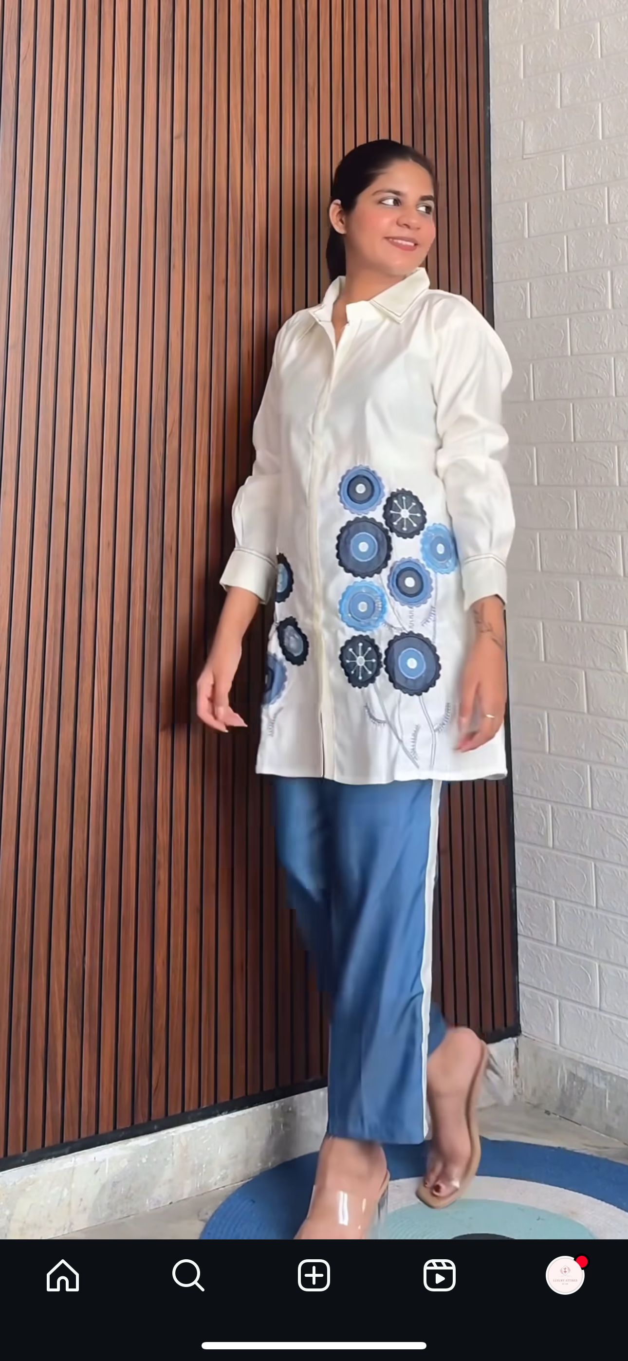 FLOWER DENIM COORDSET