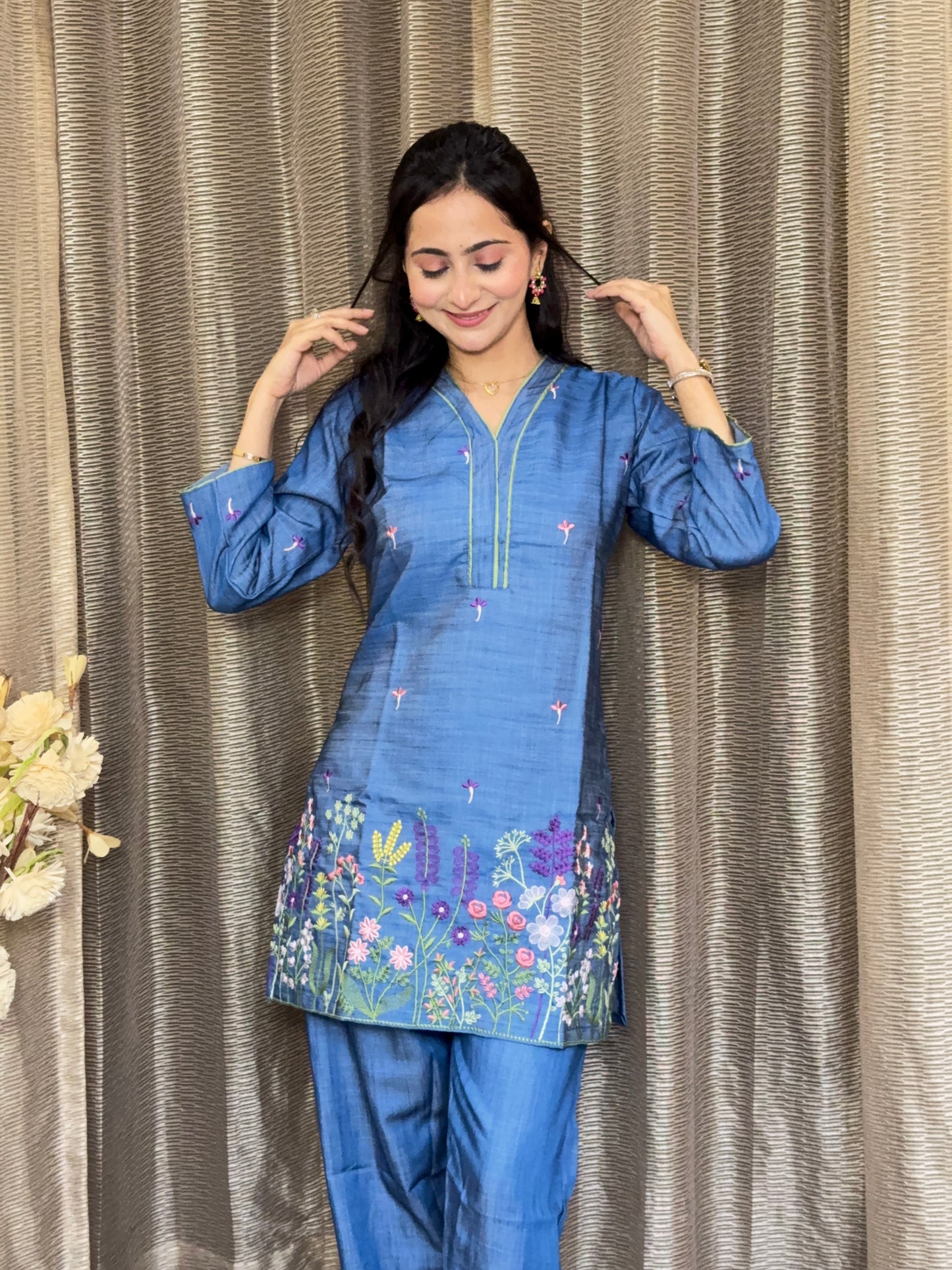 GULDASTA DENIM COORDSET