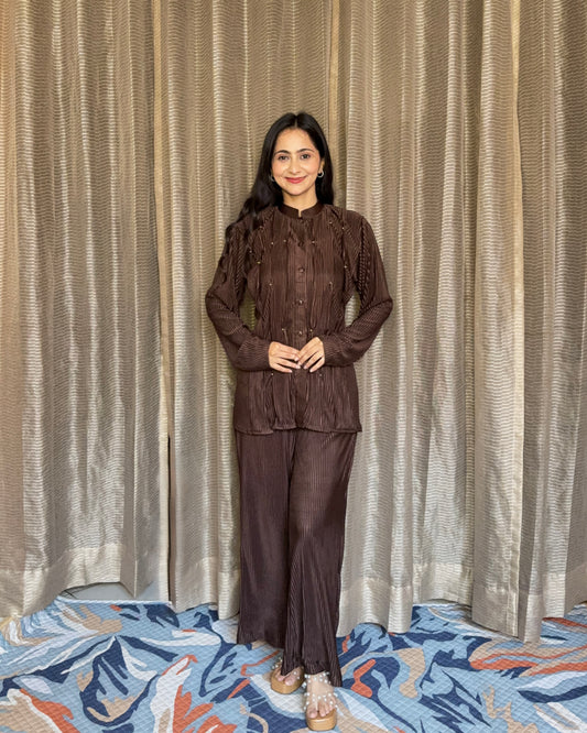 PLEATED COORD SET