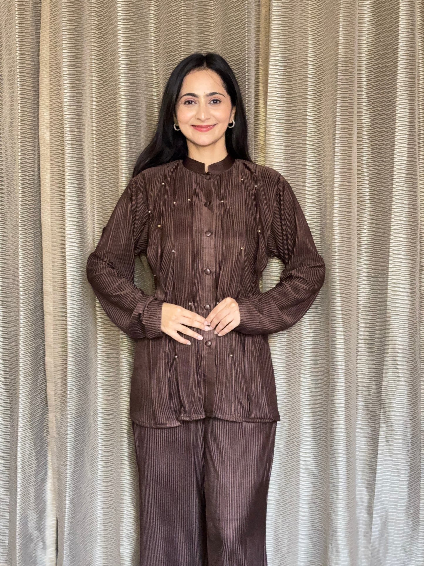 PLEATED COORD SET