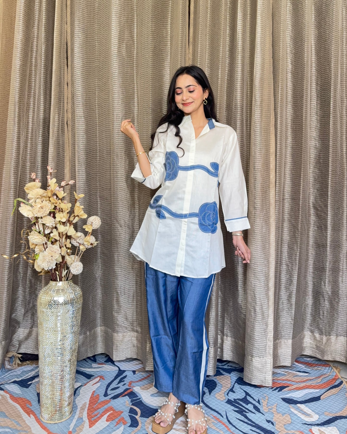Rose Denim Coord Set