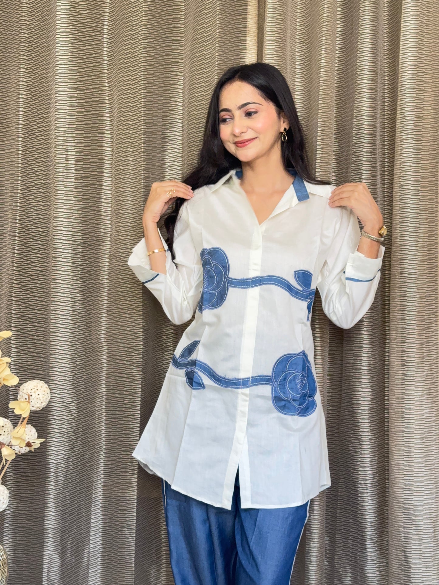 Rose Denim Coord Set