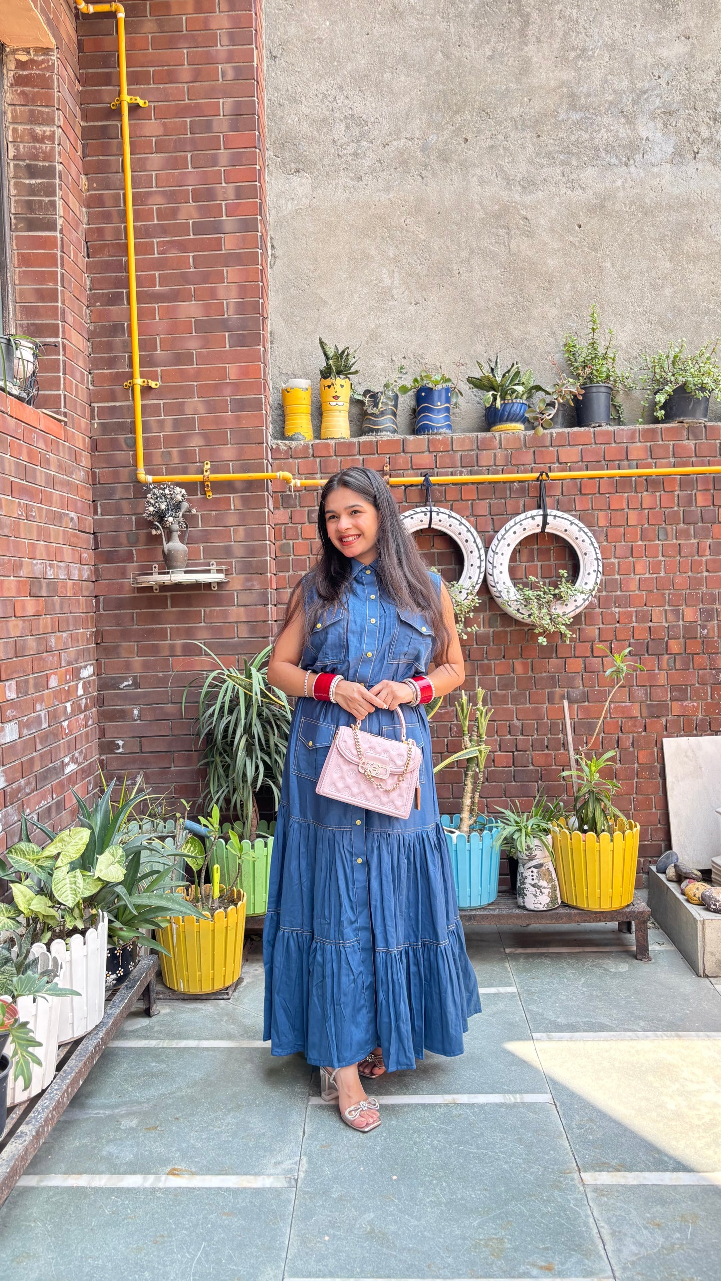 Denim Blue Maxi Dress