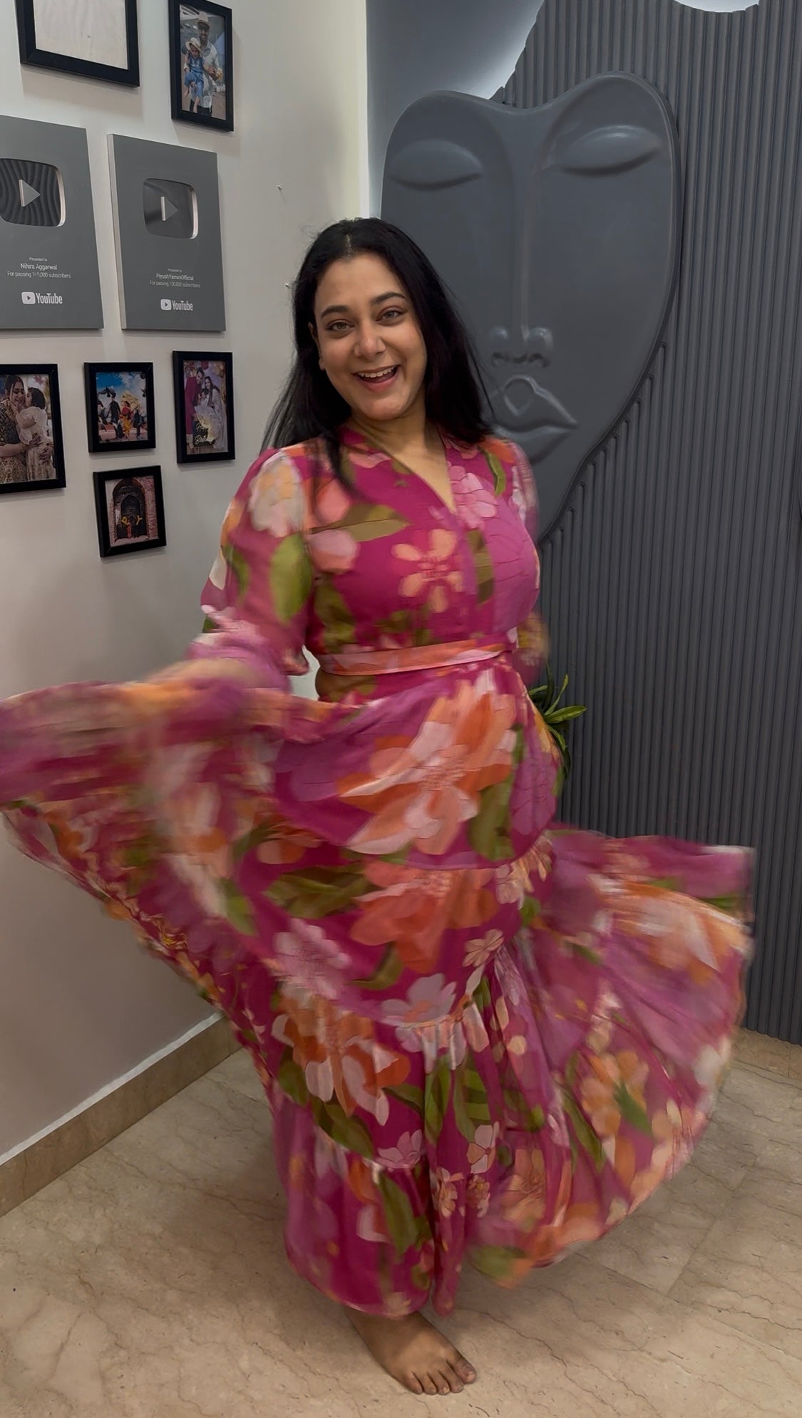 Fleur Long Flared Dress