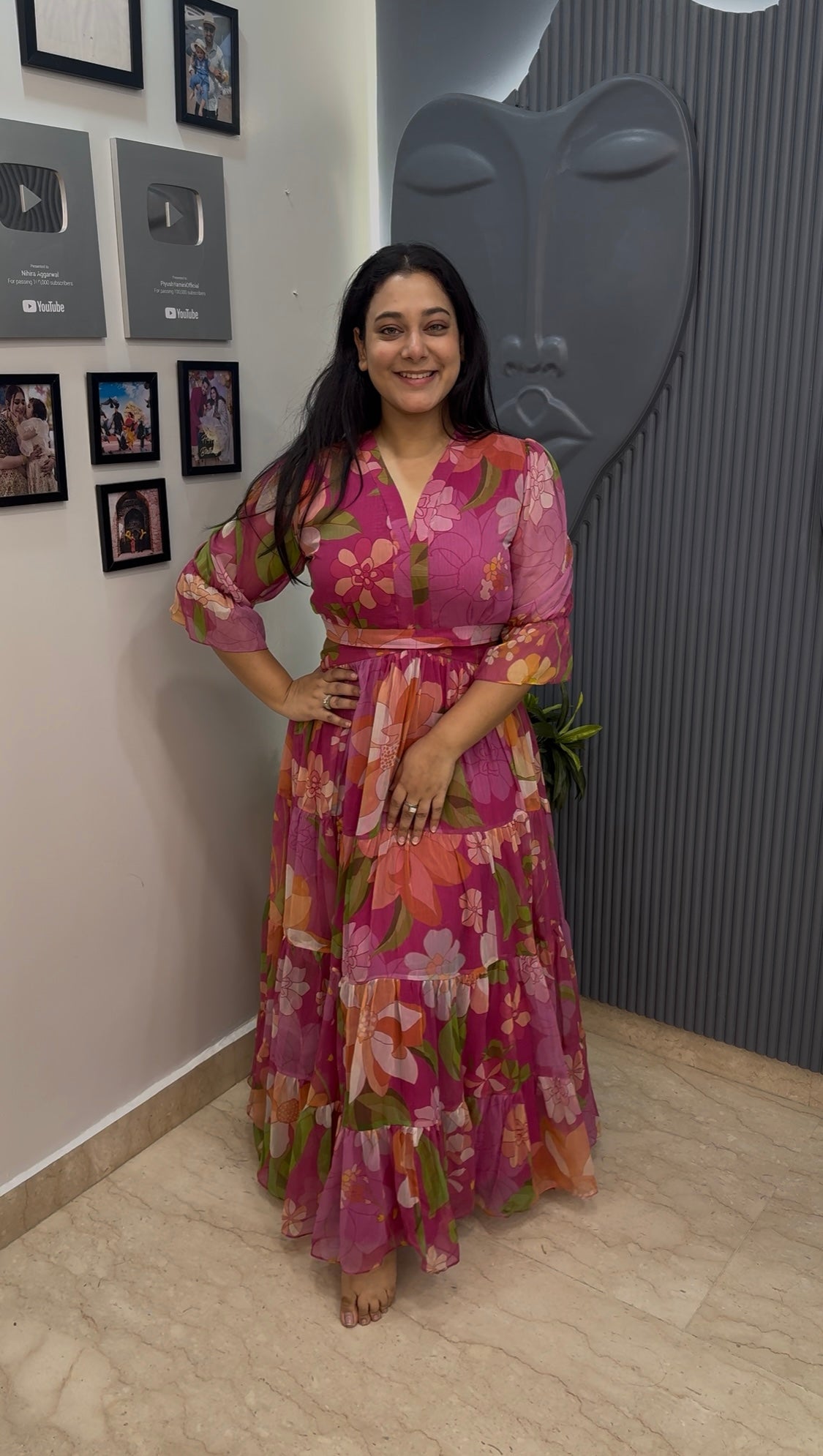 Fleur Long Flared Dress