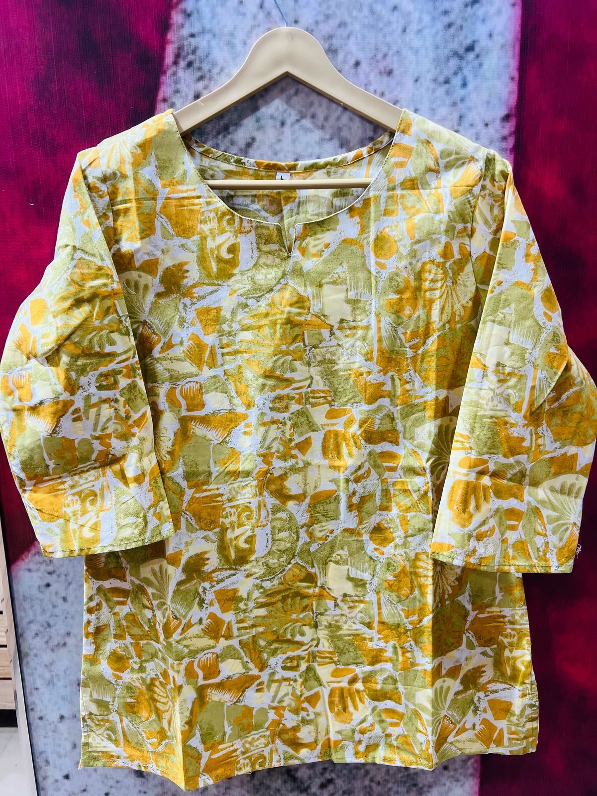 Multi Colour Print Short Kurta