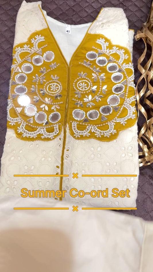 YELLOW NAZNEEN COORD SET